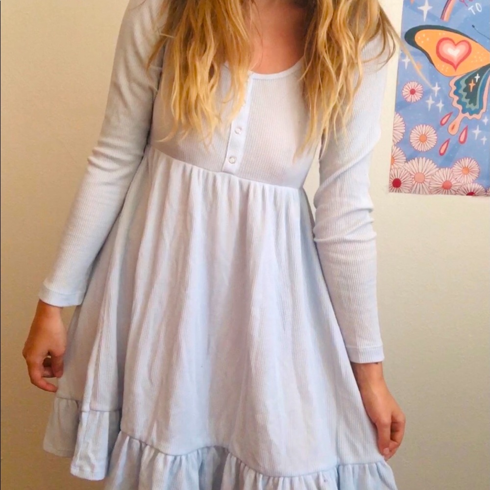 Blue Long sleeve Dress